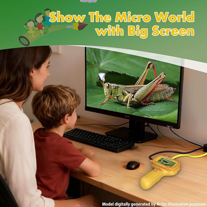 Daxiongmao Borescope Camera with Light for Kids | STEM Science Educational Toy for 3 4 5 6 7 8 9 10 Years Old Boys & Girls | Birthday Gift for Outdoor Adventures & Nature Discovery（Orange） - Image 6