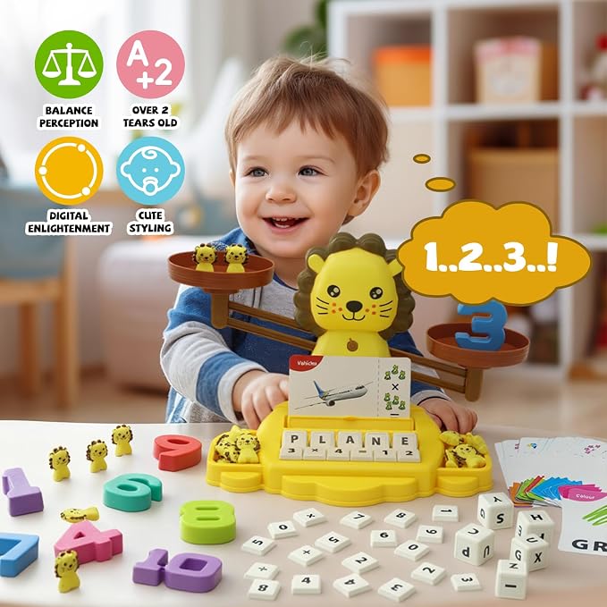 Snugzy Lion Balance Counting Toys Math Game Montessori Toys Learning Games for Kids Educational Toy Gifts for Boys Girls Age 5-7 - Image 2