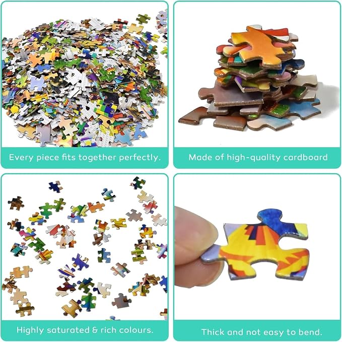 1000 Piece Jigsaw Puzzle for Kids and Adults 19x27in - The Carpet Merchant - Image 4