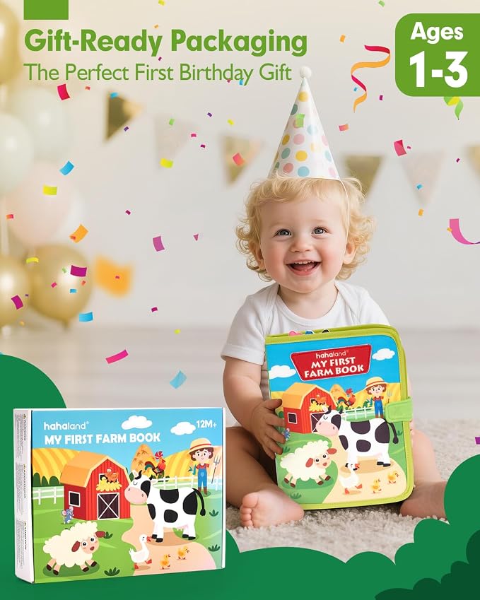 hahaland Busy Book for Toddlers 1-3 - Montessori Toys 1 Year Old Busy Board - Image 9