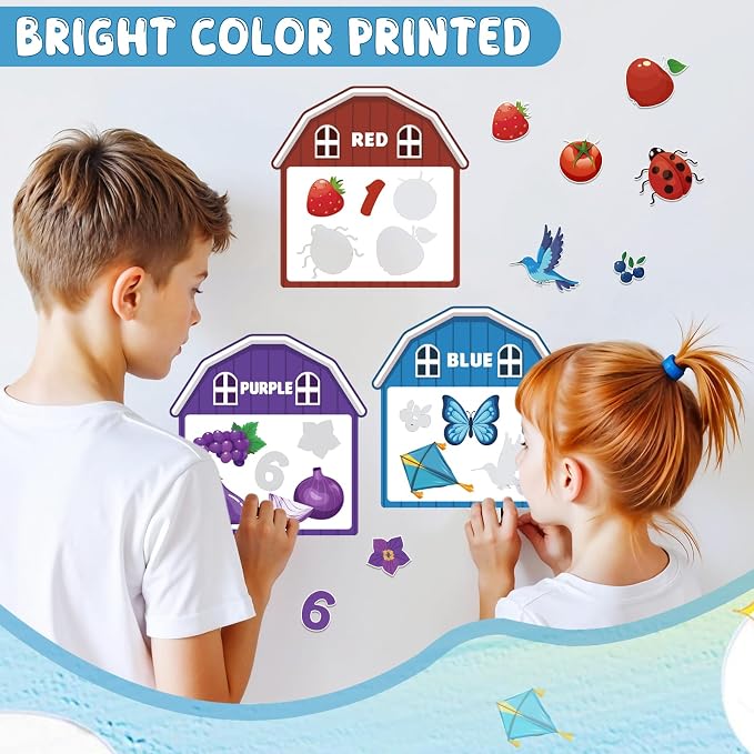 10Pcs Magnetic Color Sorting Cute Farm Animal Fridge Magnets for Toddlers - Image 5
