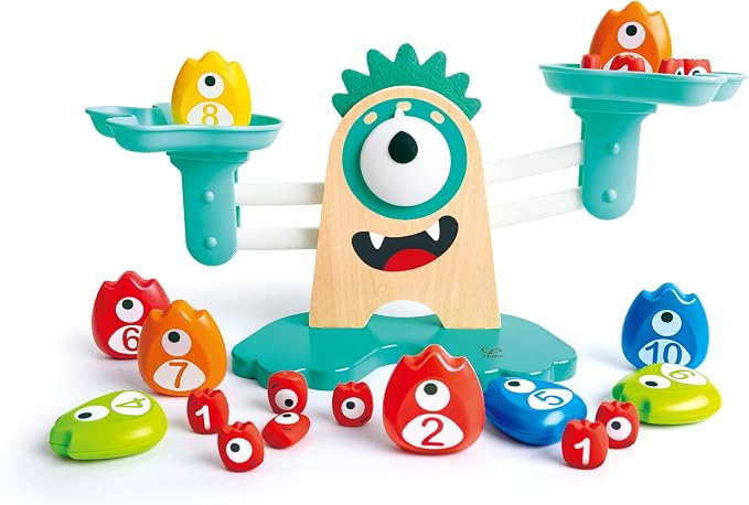 Hape Math Monster Scale Toy| 22 PCs Cute Counting Math Toy| STEM Educational Learning Counting Math Games for Preschool by Unknown