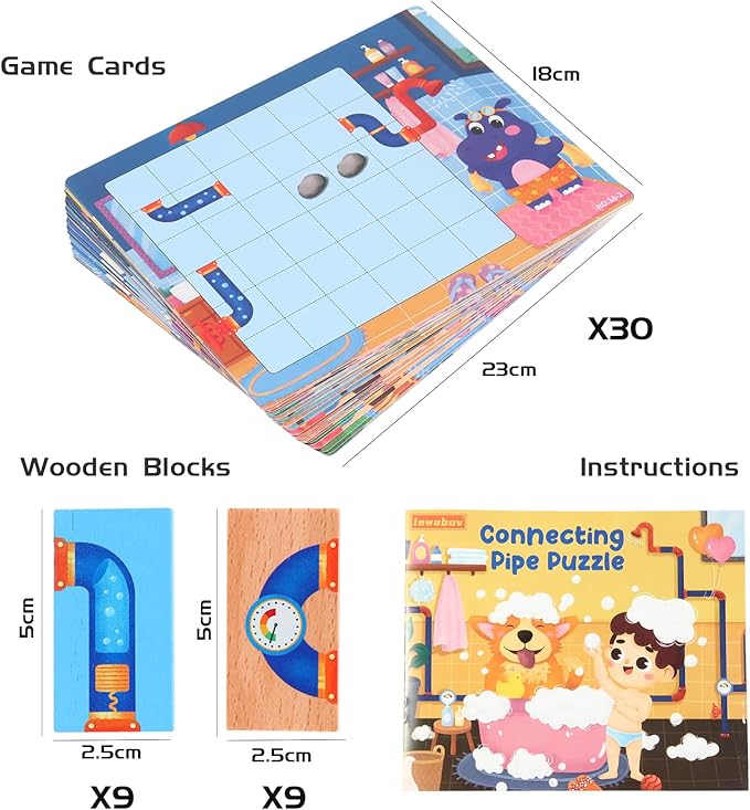 Logical Puzzle,Sequence Matching Game,with Cards（30 Scenes）,STEM Educational Toys for Kids,Stocking Stuffers for Boys & Girls,Logic Labyrinth Games for Adults and Kids(2 Puzzles).