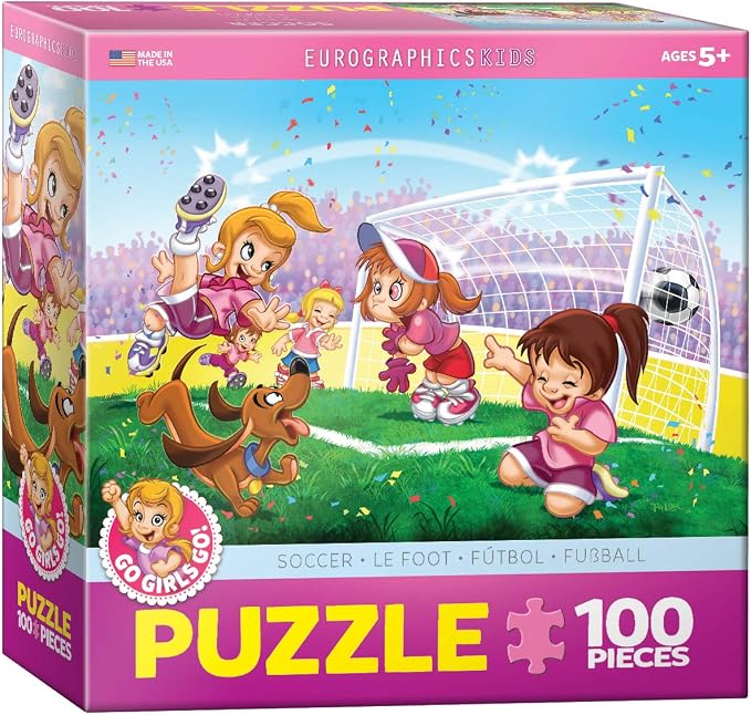 EuroGraphics Soccer Stars Go Girls Go! Puzzle (100-Piece) by EuroGraphics
