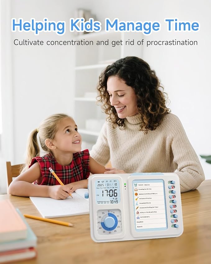 Visual Timer for Kids with Planning Board, 3-in-1 Visual Schedule for Kids with Autism & ADHD, Chore Chart for Home, School, Classroom, Desk - Image 5