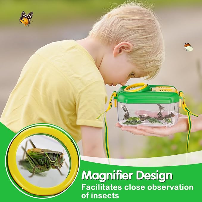 2 Sets Bug Catcher for Kids, Bug Catching Kit Gifts with Butterfly Net Toys - Image 2