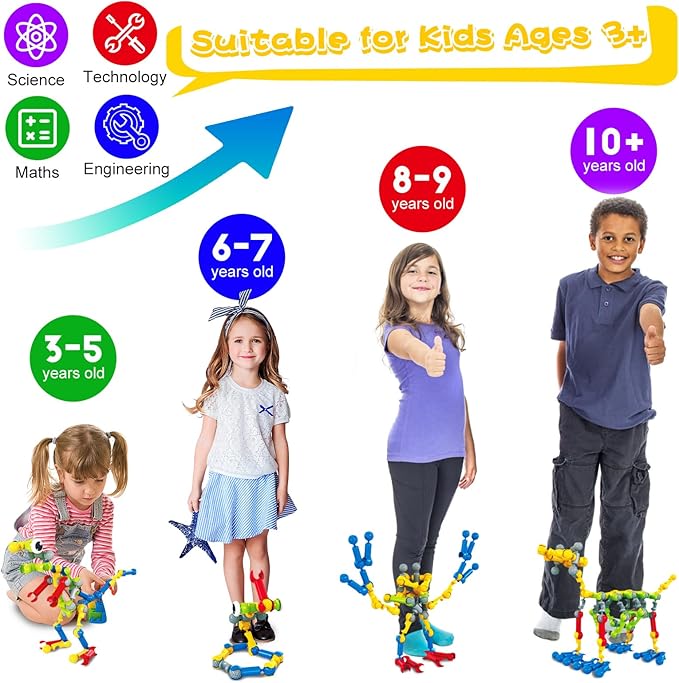 156 PCS STEM Building Blocks Toy Set for Kids 3-7, Birthday Gifts for Boys - Image 4