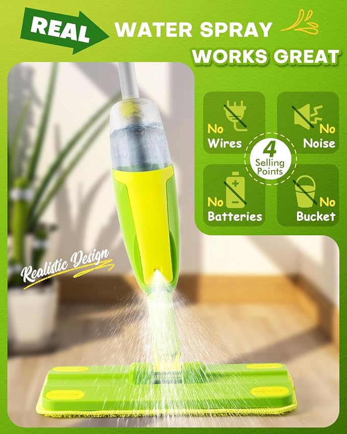 Toddler Spray Mop-Montessori Toys Mini Size Cleaning Mini Mop that Really Spray -Kid Pretend Play Toys Gift for Toddlers Girls Boys - Image 5