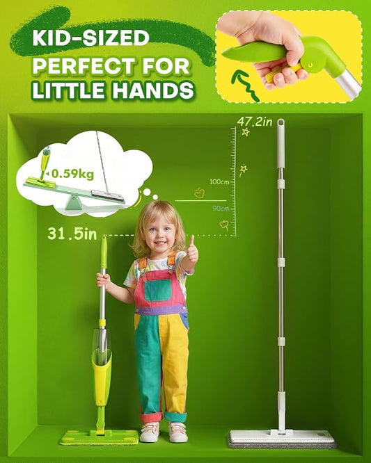Toddler Spray Mop-Montessori Toys Mini Size Cleaning Mini Mop that Really Spray -Kid Pretend Play Toys Gift for Toddlers Girls Boys - Image 2