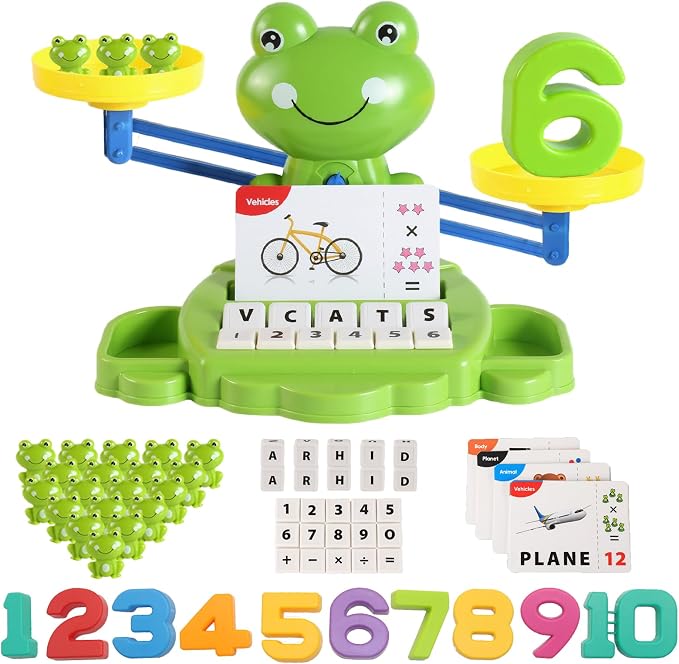 Snugzy Frog Balance Counting Toys Math Game Montessori Toys Learning Games for Kids Educational Toy Gifts for Boys Girls Age 5-7 by Unknown