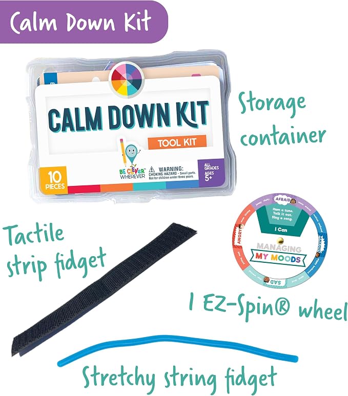 Carson Dellosa Calming Corner Tool Kit, Classroom Emotion Wheel Sensory Set - Image 2
