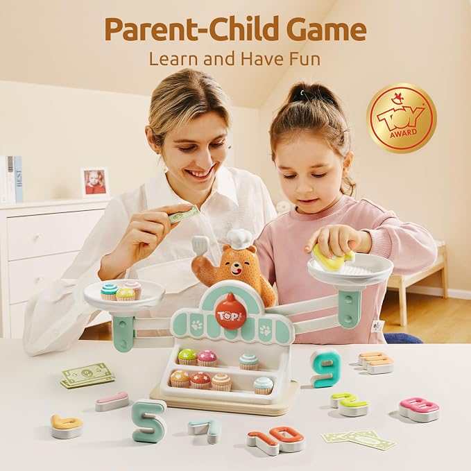 TOP BRIGHT Balance Counting Math Game, STEM Educational Toy for Ages 3-5 - Image 4