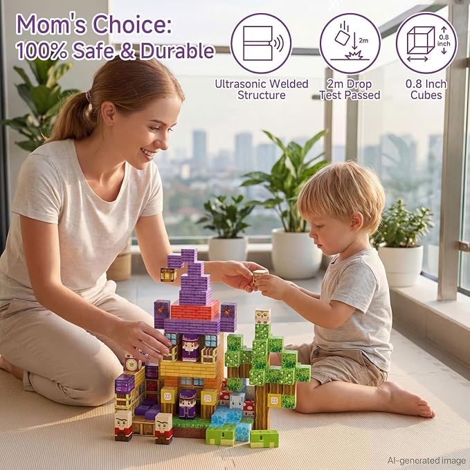Magic Forest Magnetic Blocks Set for Creative Construction - Image 4