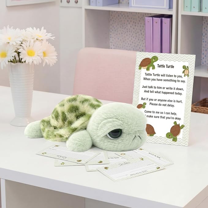 Civaner Tattle Turtle Classroom Behavior Management Plush with 51 Cards Tag - Image 2