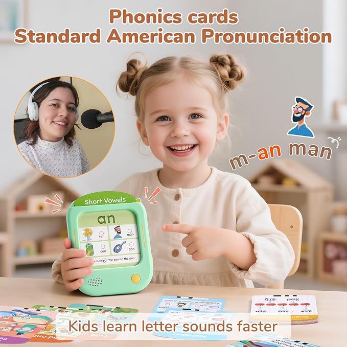 JoyCat Kids Learning Tablet, Learn to Read 156 Pages Talking Flash Cards - Image 4