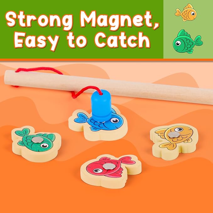 Magnetic Fishing Math Game for Kids 3-5, Montessori Counting Toy with Dice Poppers, Preschool Math Manipulatives Board Game, Addition and Subtraction Dice Game for Homeschool Classroom - Image 6