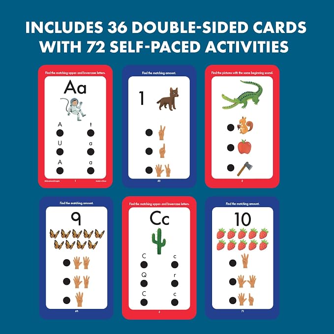 Educational Insights Hot Dots Preschool Prep Set – Toddler ABC Flash Cards with Interactive Pen, Preschool Learning Activities, Reading & Math Workbooks, Learn to Read for Kids Ages 4+ - Image 4