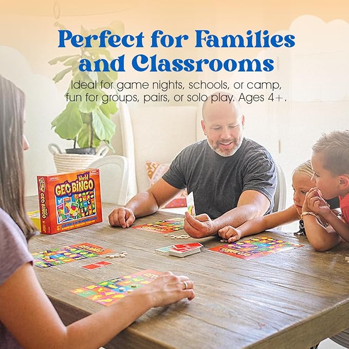 USA Bingo for Kids Ages 4 and Up, Geography Game for Home, School or Camp - Image 4