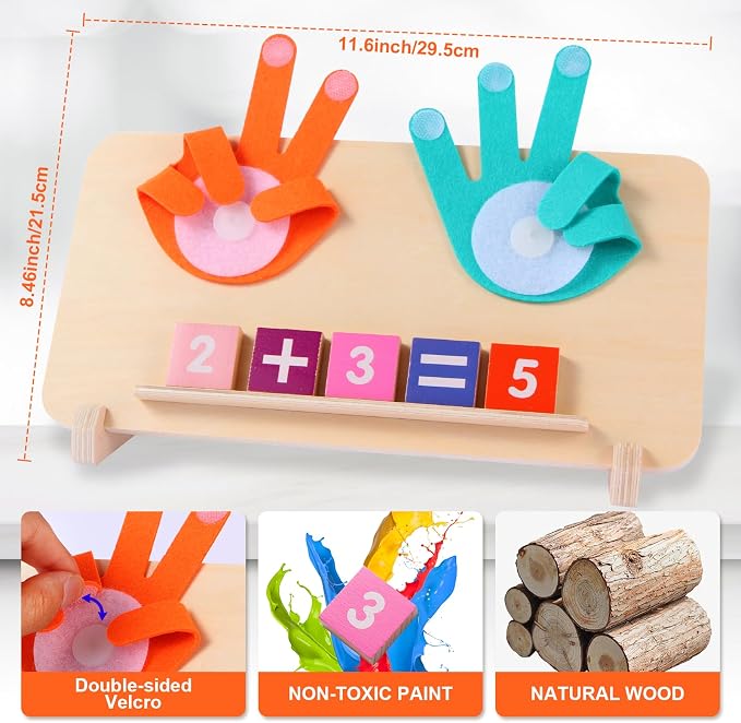 BSADIY Math Manipulatives Number Counting Blocks Toys for Kids 3-5 - Image 3