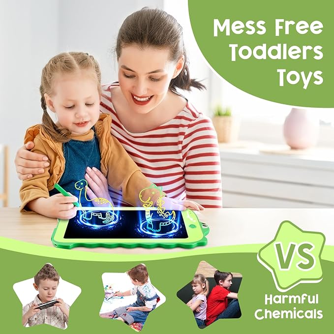 LCD Writing Tablet for Kids, Colorful Toddlers Toys Drawing Board, Educational Kid Toys, Doodle Pad Dinosaur Toy for 3 4 5 6 7 8 Year Old Boys Girls Birthday Party Christmas Gifts,8.5inch