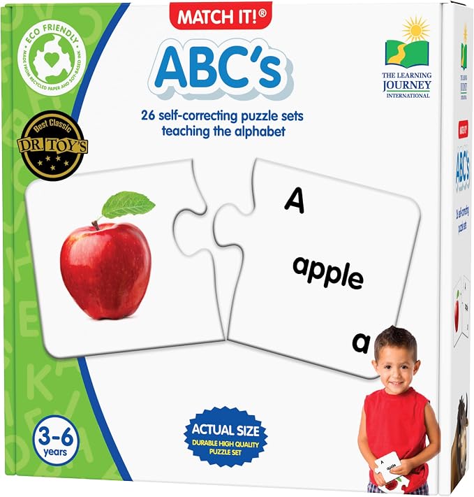 The Learning Journey: Match It! - ABCs - ABC Puzzle, Alphabet Puzzles for 2 Year Olds, Alphabet Puzzles For Kids Ages 3-5, Pre Kindergarten Learning Materials, Award Winning Educational Toys by TheLearningJourney