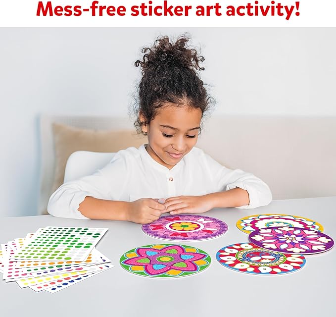 Skillmatics Dot It Sticker - Mandala Art, Mess-Free Fun for Kids, 500+ Stickers, Craft Kits, DIY Scrapbooking Activity, Travel Toys, Gifts for Boys & Girls Ages 3, 4, 5, 6, 7