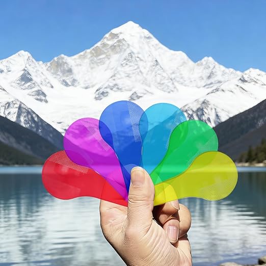 6 Pcs Transparent Color Paddles for Color Mixing and Light Experiments - Image 7
