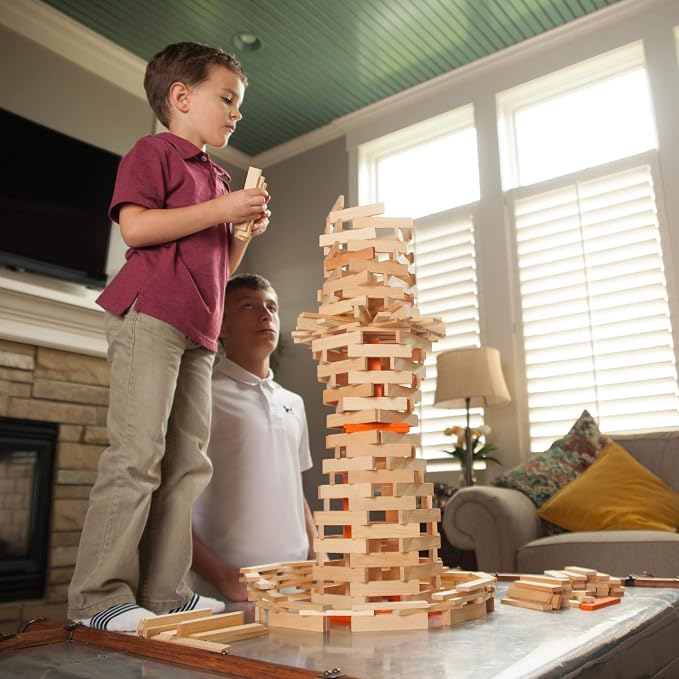 Fat Brain Toys Timber Planks 300 Piece Set - Wooden STEM Construction Set, Ages 3+ - Image 8