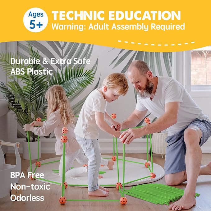 Tiny Land Fort Building Kit for Kids Ages 4-12, STEM Building Toy - Image 5