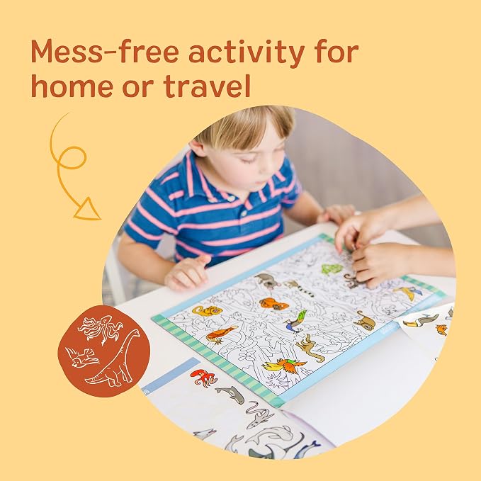 Melissa & Doug Seek & Find Sticker Pad – Animals, 400+ Stickers & 14 Scenes to Color, Search & Find Sticker Activity Pad for Coloring & Matching, Creative Learning Toys for Kids 4+ - FSC Certified - Image 5