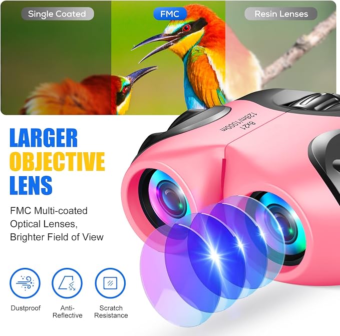 LET'S GO! Binocular for Kids, Compact High Resolution Shockproof Binoculars - Image 6