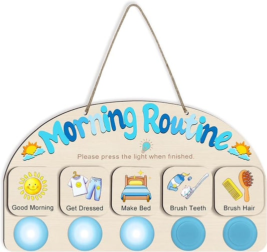 Upgraded Morning Routine Chart for Toddlers, Visual Schedule Chart by AINBIN