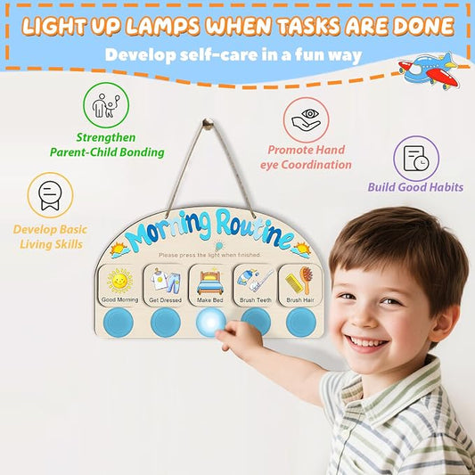 Upgraded Morning Routine Chart for Toddlers, Visual Schedule Chart - Image 2