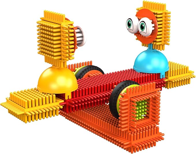 Contixo 144 pcs Bristle Shape 3D STEM Building Toys, Construction Learning Stacking Educational Block, Creativity Beyond Imagination, Inspirational, Safe & Durable, Recreational Toy for Kids Ages 3-8 - Image 9