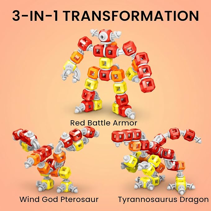 Creative 3-in-1 Robot STEM Toys for 4 5 6 7 8+ Year Old Kids Birthday Gifts - Image 3