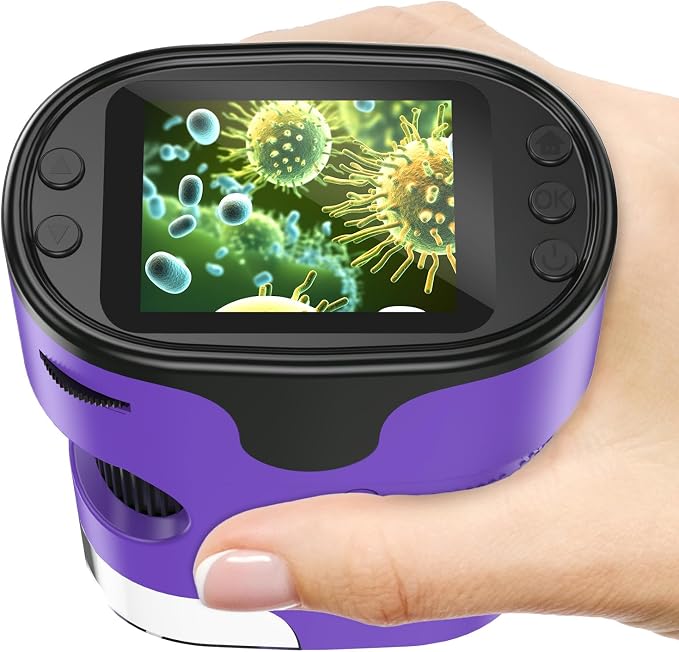 Kids Digital Microscope Science Gift: Complete STEM Toy Kit for Ages 4-12 by BEBANG