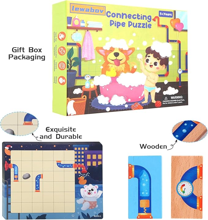 Logical Puzzle,Sequence Matching Game,with Cards（30 Scenes）,STEM Educational Toys for Kids,Stocking Stuffers for Boys & Girls,Logic Labyrinth Games for Adults and Kids(2 Puzzles).