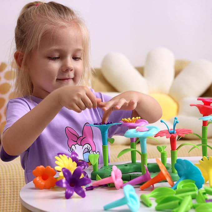 CENOVE Birthday Toys Gifts for 3 4 5 6 Years Old Boys Girls,Upgrade DIY Flower Garden Building Toy,STEM Educational Kids Toys Preschool Kindergarten Arts and Crafts Toy - Image 6
