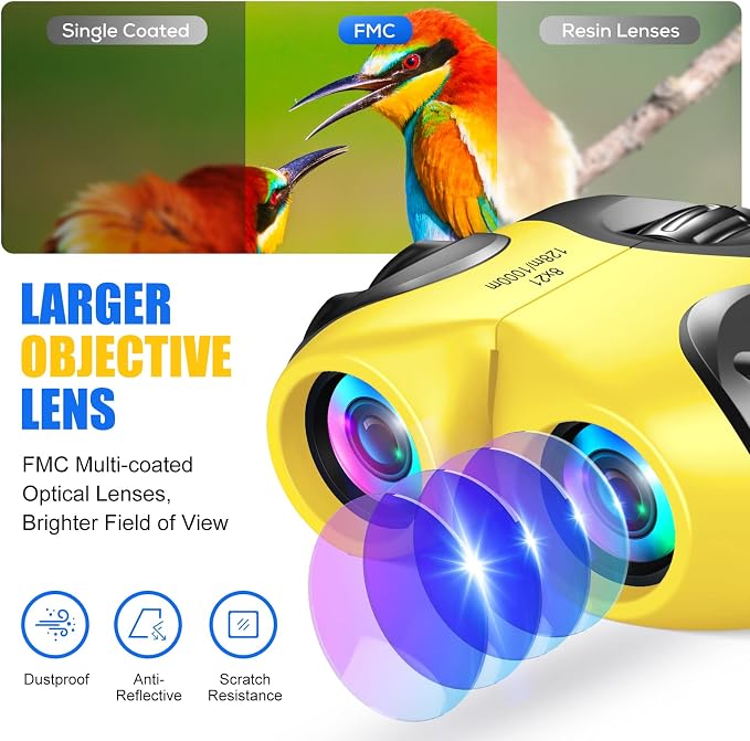LET'S GO! Binocular for Kids, Compact High Resolution Shockproof Binoculars - Image 6