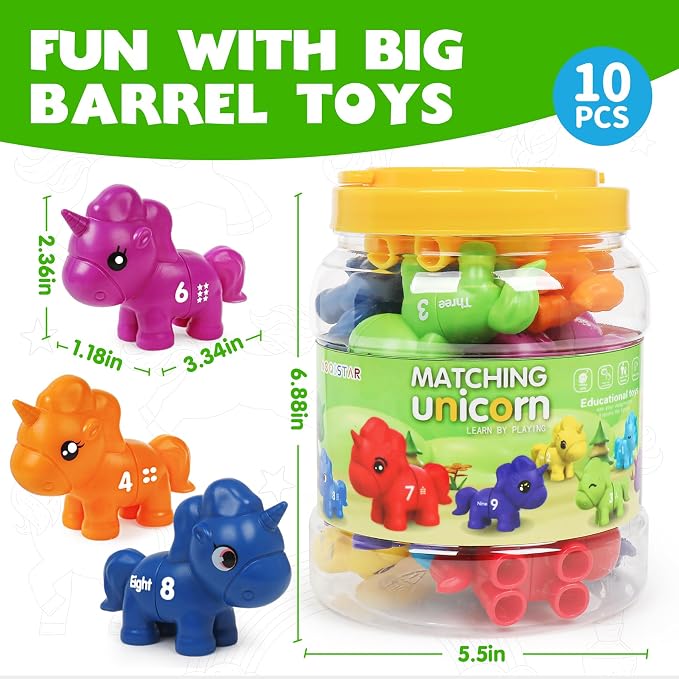 Numbers Matching Game Fine Motor Toy, Toddler Number Learning Toys,1 2 3 Educational Learning Sensory Sorting Toys Preschool Math Games Activities Sets for Toddlers Kids - Image 3