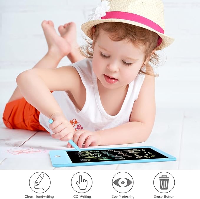 LCD Writing Tablet for Kids, 10.5 Inch Colorful Electronic Board Drawing Pad for Kids, Electronic Erasable Drawing Tablet for Boys Girls Gifts for Toddler Educational Travel Birthday