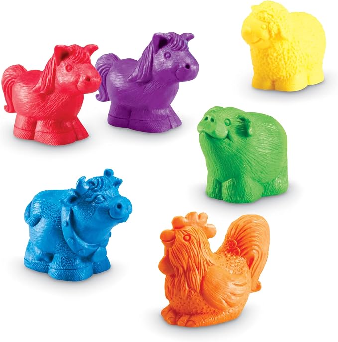 Learning Resources Jumbo Farm Counters - 30 Pieces, Ages 18+ months Toddler Learning Toys, Preschool Toys, Farm Animals for Kids - Image 2