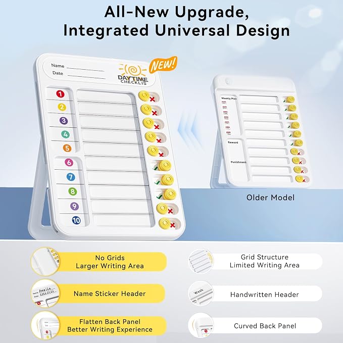 2 Pack Chores Chart for Kids Multiple Kids List Board with Slider - Image 5