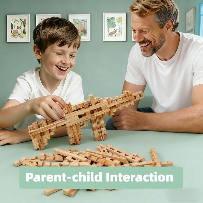 STEM Wooden Building Blocks, Toy Gun Style - Image 7