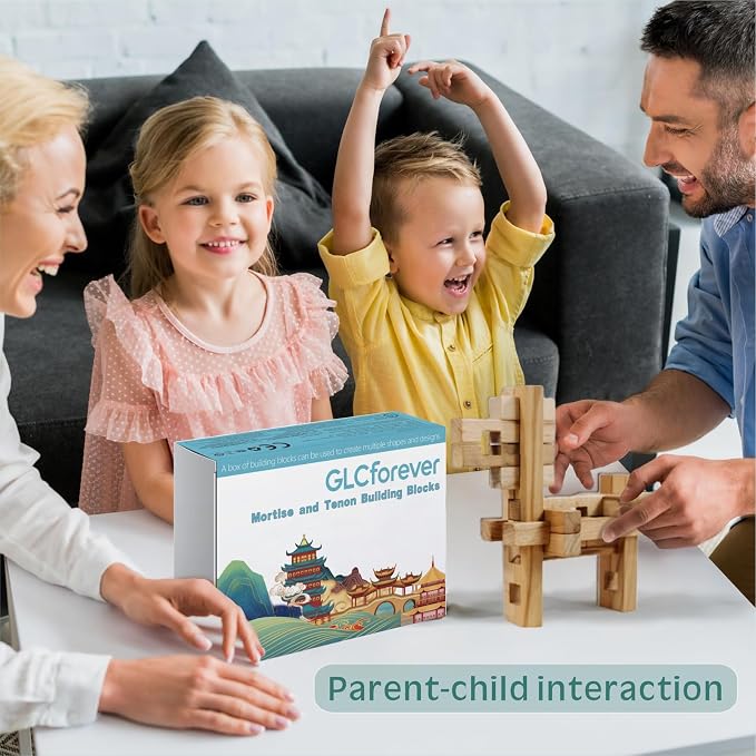 Toy Camel STEM Wooden Building Blocks - 15+ Shapes, 3D Puzzle, Brain Games, Educational Toys Gift for Kids and Classroom, Montessori STEM Toys for Ages 5+ and Teens-37 Pcs - Image 8