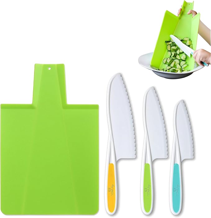 TOVLA JR. Toddler Montessori Kitchen Knife and Cutting Board Set – Safe, Kid-Sized Tools for Real Cooking – Ages 4+ Life Skills and Hands-On Prep - Image 7