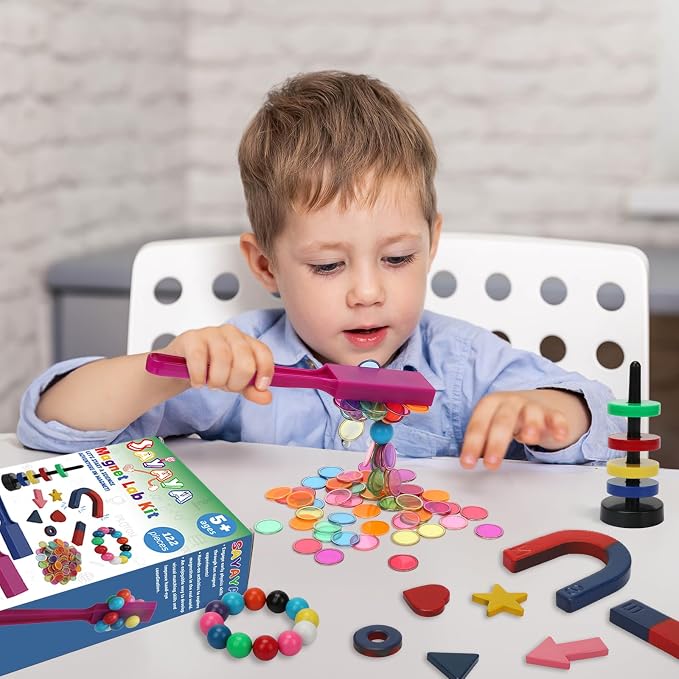 SAYAYA 122 PCS Magnetic Science Kit for Kids - Magnetic Balls, Bingo Wands with Chips, STEM Learning Set Magnet Toys for Classroom, Back to School Supplies, Educational Activities Gift for Boys Girls - Image 5