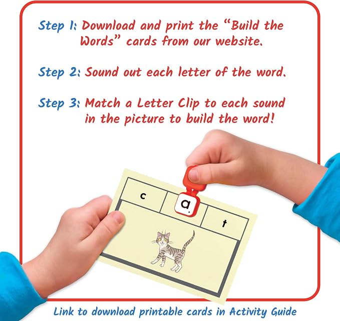 hand2mind Learn My Letters Fine Motor Clips, Ages 3+ - Image 3