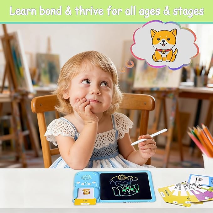 8.5" LCD Writing Tablet for Kids, Toddler Toys Talking Flash Cards for Boys and Girls, Learning Educational Montessori Speech Therapy 255 Sight Words