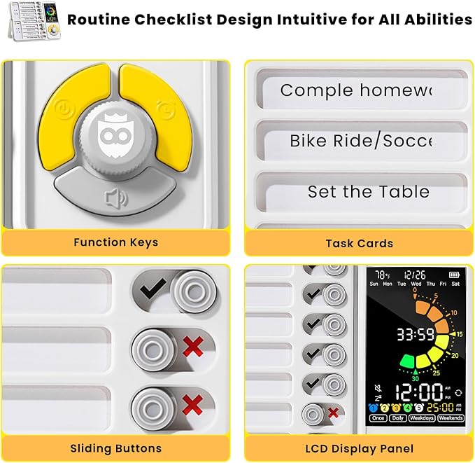 3-in-1 Visual Timer & ADHD Tool for Kids and Adults, Visual Schedule Board - Image 5